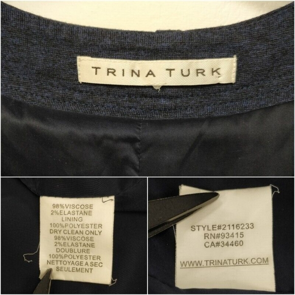 TRINA TURK Sleeveless Knit Dress Button Up Front Blue NO SIZE TAG 36.5" Chest M? - Picture 9 of 10